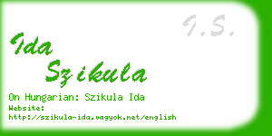 ida szikula business card